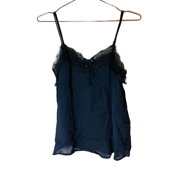 EUC Mango Black Lace Cami Top US XXS - Picture 1 of 4